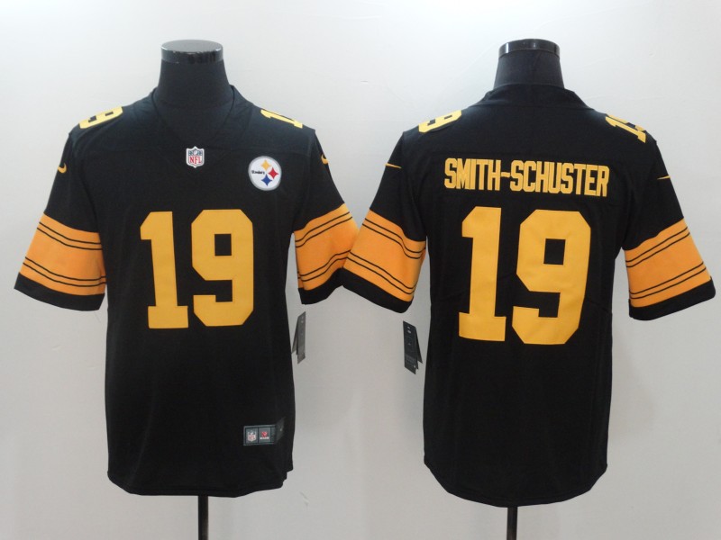 Men Pittsburgh Steelers #19 Smith-Schuster Black YellowNike Vapor Untouchable Limited NFL Jerseys